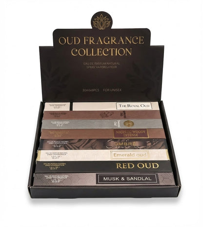 Unisex Oud Designer Fragrance Gift Set - 8 x 30ml EDP Inspired Fragrances - 240ml