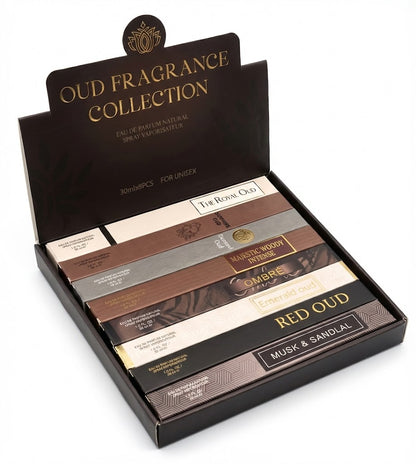Unisex Oud Designer Fragrance Gift Set - 8 x 30ml EDP Inspired Fragrances - 240ml